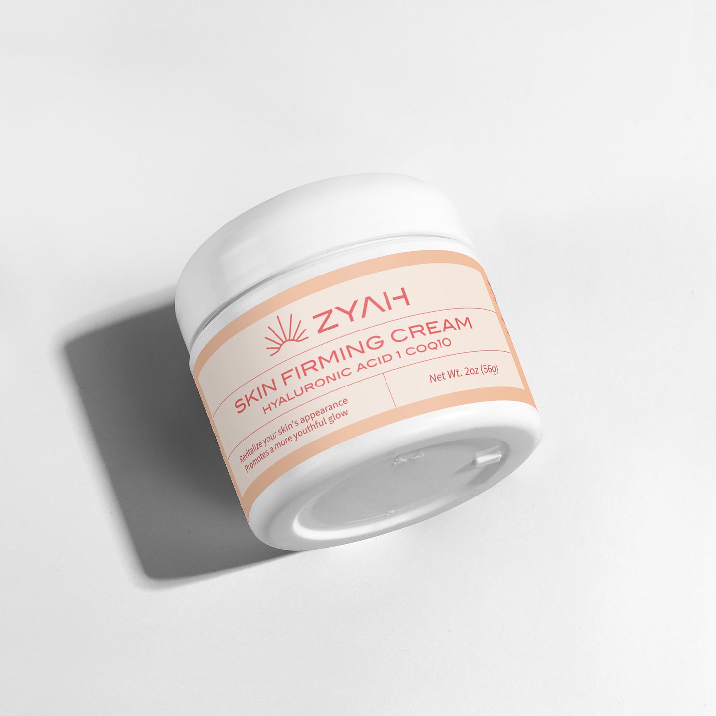 Zyah Skin Firming Cream jar for Glowing skin on a light gray background