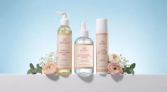 Minimalist skincare routine featuring Zyah Beauty