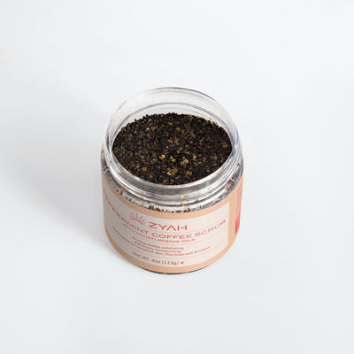 ZYAH Peppermint Coffee Scrub Botanical Skincare detail 2